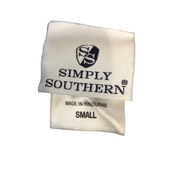 SIMPLY Southern Long Sleeve Top Small Grey Cotton/Polyester - Picture 3 of 4